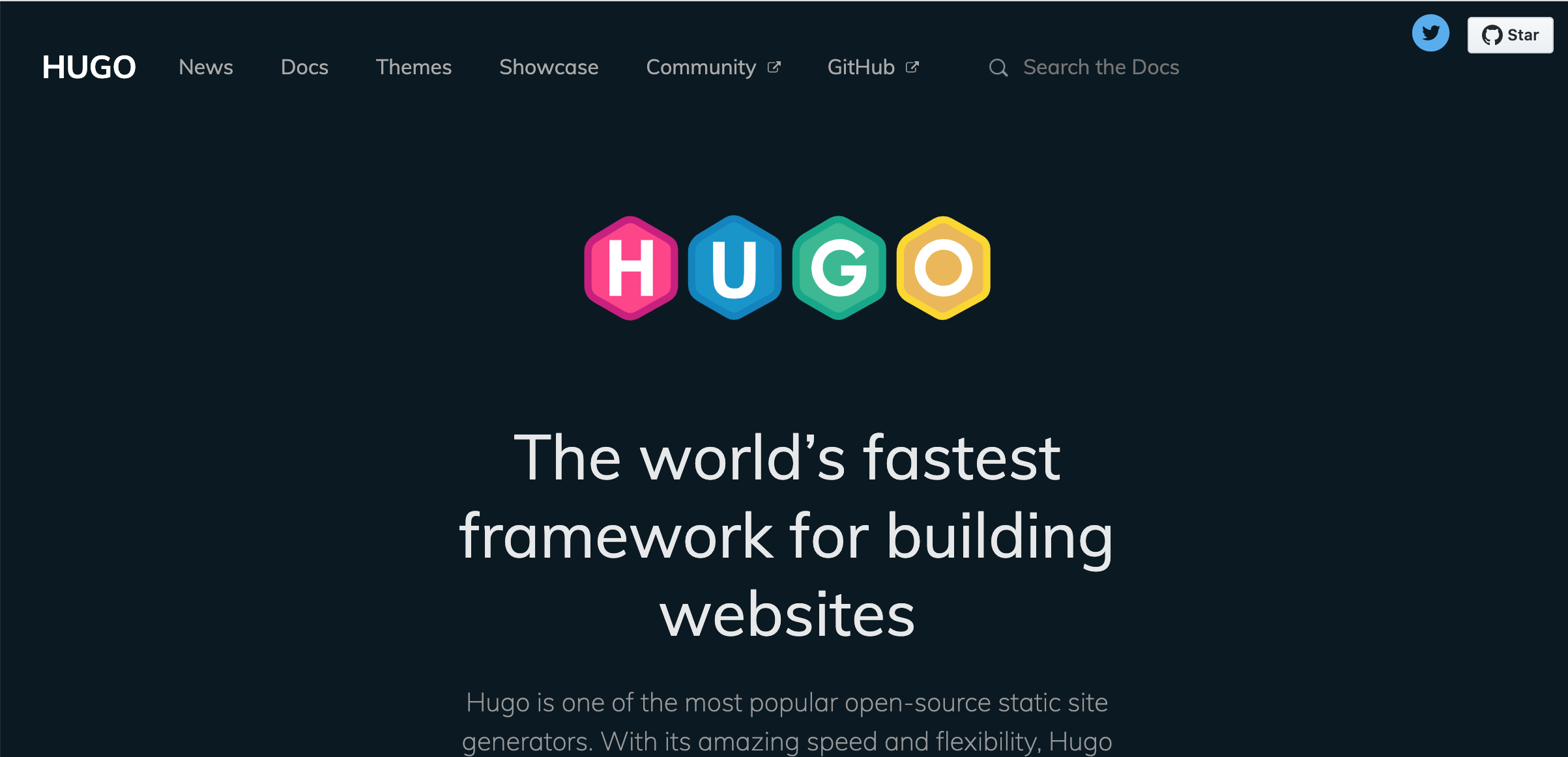 Hugo screenshot